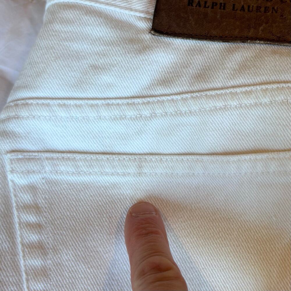 VTG 90s Ralph Lauren Jeans Co. Straight Leg Jeans White High Waist Women Size 12 - Picture 10 of 10